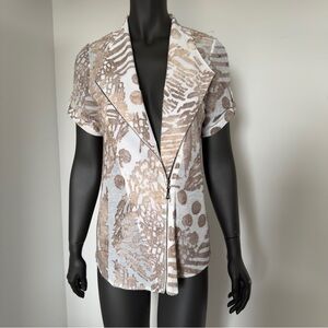 ⚪️ Picadilly Canada Zip-Front Textured Blazer - Size S (NWT)